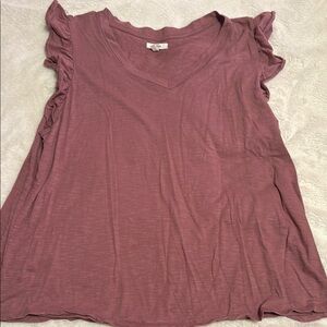 Maurices Pink Sleeveless Ruffled Blouse